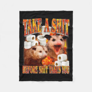 Couverture Polaire Opossum maudit humour sarcastique inapproprié
