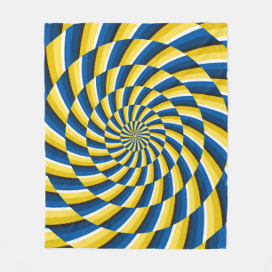 Couverture Polaire Optical motion illusion Vintage background. Yellow