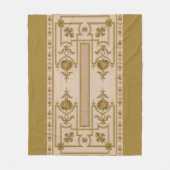 Couverture Polaire opulente empreinte baroque d'or (Devant)