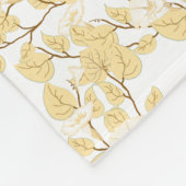 Couverture Polaire Or Blanc Matin Fleur de gloire (Coin)