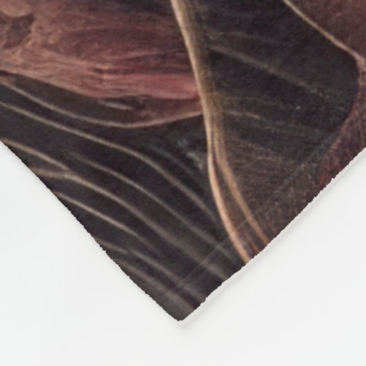 Couverture Polaire Or Bourgogne courbé Conception abstraite (Coin)