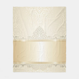 Couverture Polaire Or, damassé, argent, champagne, élégant, chic,