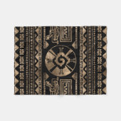 Couverture Polaire Or de Hunab Ku sur le noir (Devant (Horizontal))