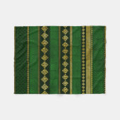 Couverture Polaire Or décoratif de noeud celtique et motif vert (Devant (Horizontal))