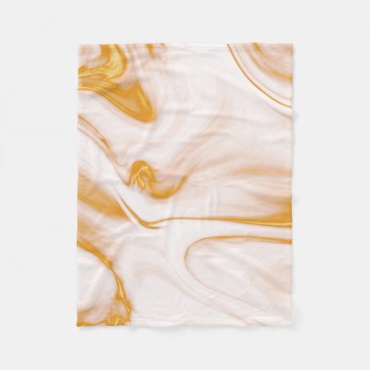 Couverture Polaire Or Et Marbre blanc (Devant)