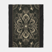 Couverture Polaire Or floral Abstrait (Devant)