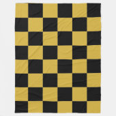 Couverture Polaire Or métallique avec style Carré noir (Devant)