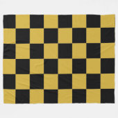 Couverture Polaire Or métallique avec style Carré noir (Devant (Horizontal))