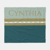 Couverture Polaire Or Moderne Et Turquoise (Devant (Horizontal))