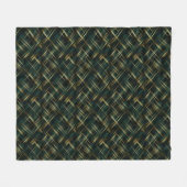 Couverture Polaire Or Moderne Et Vert Foncé Plaid (Devant (Horizontal))