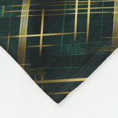 Couverture Polaire Or Moderne Et Vert Foncé Plaid (Coin)