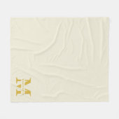 Couverture Polaire Or Monogramme Beige Neutre (Devant (Horizontal))