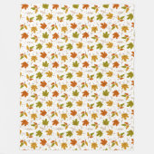 COUVERTURE POLAIRE OR ORANGE VERT CHUTE FEUILLE (Devant)