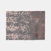 Couverture Polaire or rose de faux élégant et traçages gris (Devant (Horizontal))