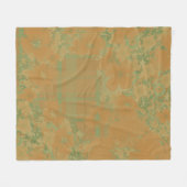 Couverture Polaire Or & Rose Floral & Plaid (Devant (Horizontal))