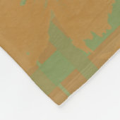 Couverture Polaire Or & Rose Floral & Plaid (Coin)