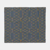 Couverture Polaire Or, simple, moderne, cool, lignes géométriques ten (Devant (Horizontal))