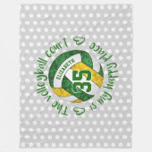 Couverture Polaire or vert Le terrain de volley-ball est mon endroit  (Devant)