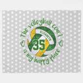 Couverture Polaire or vert Le terrain de volley-ball est mon endroit  (Devant (Horizontal))