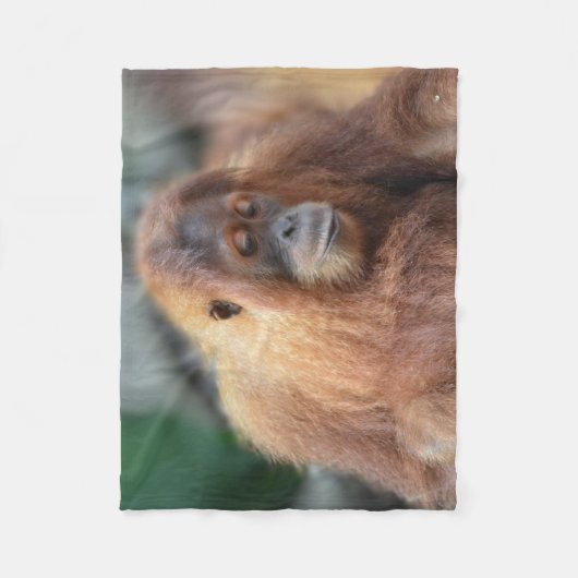 Couverture Polaire Orang-outan mignon (Devant)