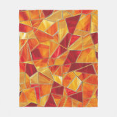 Couverture Polaire Orange and gold Stained Glass Mosaic Pattern (Devant)