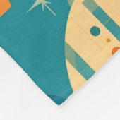Couverture Polaire Orange and Teal Geometric Abstract (Coin)