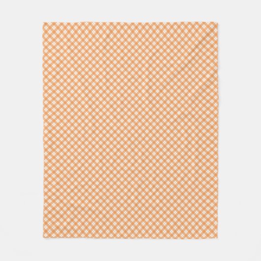 Couverture Polaire orange and white checkered pattern (Devant)