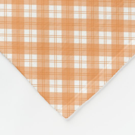 Couverture Polaire orange and white checkered pattern (Coin)
