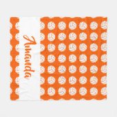 Couverture Polaire Orange and White Volleyball Pattern (Devant (Horizontal))