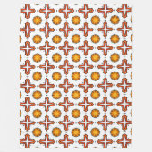 Couverture Polaire Orange and yellow mandala pattern  (Devant)