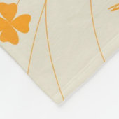 Couverture Polaire Orange Beige Tropical Floral Botanique Été (Coin)