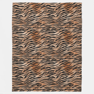 Couverture Polaire Orange Black Tiger