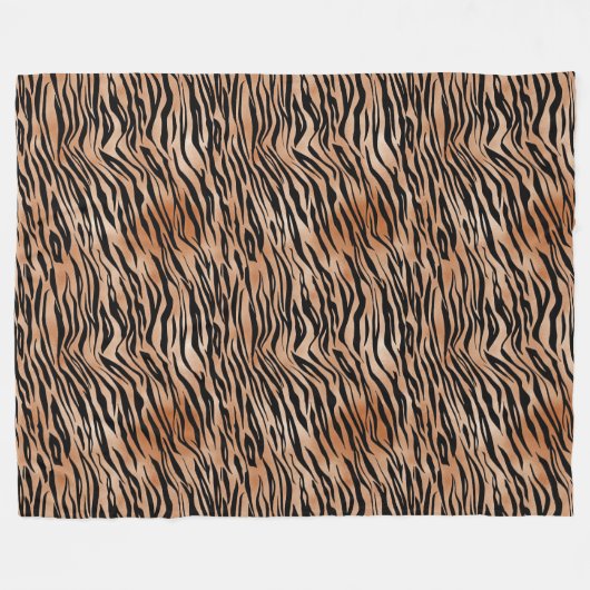 Couverture Polaire Orange Black Tiger (Devant (Horizontal))