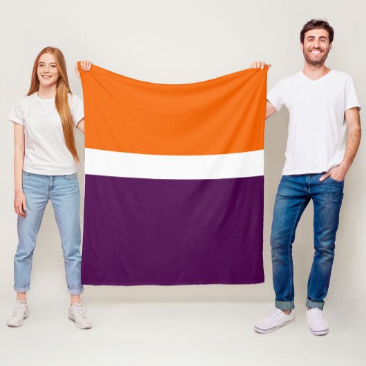 Couverture Polaire Orange blanc violet couleur pâle Conception des bl