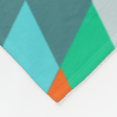 Couverture Polaire Orange bleu moderne Mint Abstrait Triangle Motif (Coin)