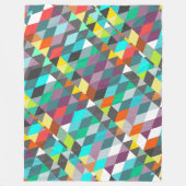 Couverture Polaire Orange bleu moderne Mint Abstrait Triangle Motif (Devant)