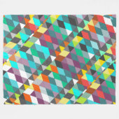Couverture Polaire Orange bleu moderne Mint Abstrait Triangle Motif (Devant (Horizontal))