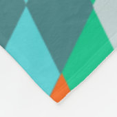 Couverture Polaire Orange bleu moderne Mint Abstrait Triangle Motif (Coin)