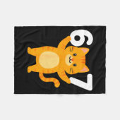 Couverture Polaire Orange Cat 67 Meme Six Seven Funny Cat Lover  (Devant (Horizontal))
