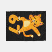 Couverture Polaire Orange Cat Dabbing Funny 67 Six Seven Meme  (Devant (Horizontal))