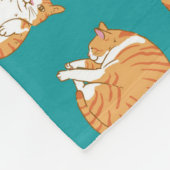 Couverture Polaire Orange Cats Funny (Coin)