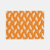 Couverture Polaire Orange Dancing Dachshunds Fleece Blanket Design (Devant (Horizontal))