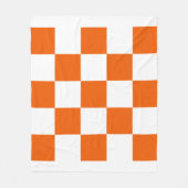 Couverture Polaire Orange et blanc Checkered (Devant)