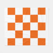 Couverture Polaire Orange et blanc Checkered (Devant (Horizontal))