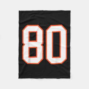 Couverture Polaire Orange Et Blanc Serts Numéro 80 Jersey Uniform Pla