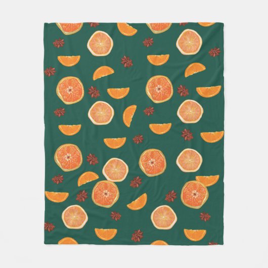 Couverture Polaire Orange et cannelle (Devant)