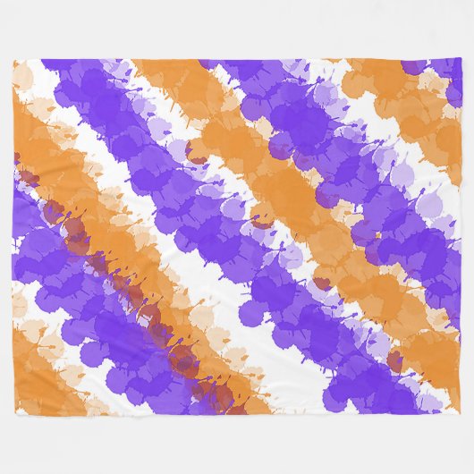 Couverture Polaire Orange et violet brillant (Devant (Horizontal))