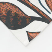 Couverture Polaire Orange Floral (Coin)