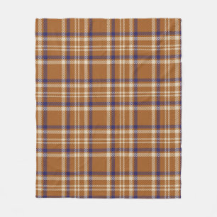 Couverture Polaire Orange Glen Plaid texturé transparent motif abstra