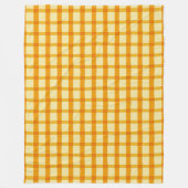 Couverture Polaire Orange jaune En vichy (Devant)